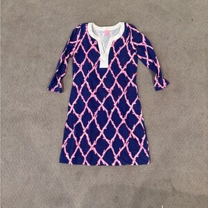 Lilly Pulitzer Navy and Pink coral Dress